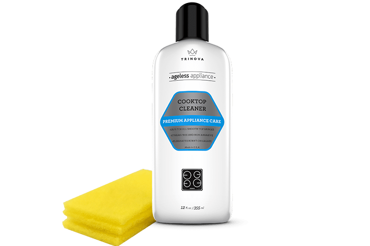 Trinova Premium Cooktop Cleaner and Scrubbing Pads. Best Cleaning Kit for Smooth Top Ranges & Stoves of Glass, Ceramic. Non-Abrasive and Scratch