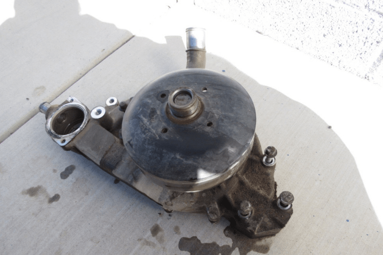 The water pump itself is a major factor in overheating. If the pump is leaking through the weep hole on the bottom, it must be replaced immediately, as failure is imminent.