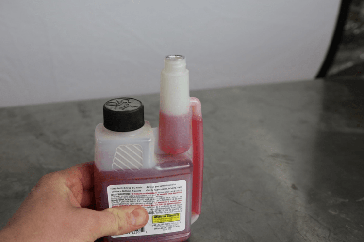 One of the great things about Sta-Bil is the bottle, which has a built-in metering system to help ensure that you always have the right amount of Sta-Bil for your tank. Gently squeeze the bottle to fill the reservoir to the right level. If you over do it, you can put the cap back on and roll the bottle over to put the additive back into the main bottle.