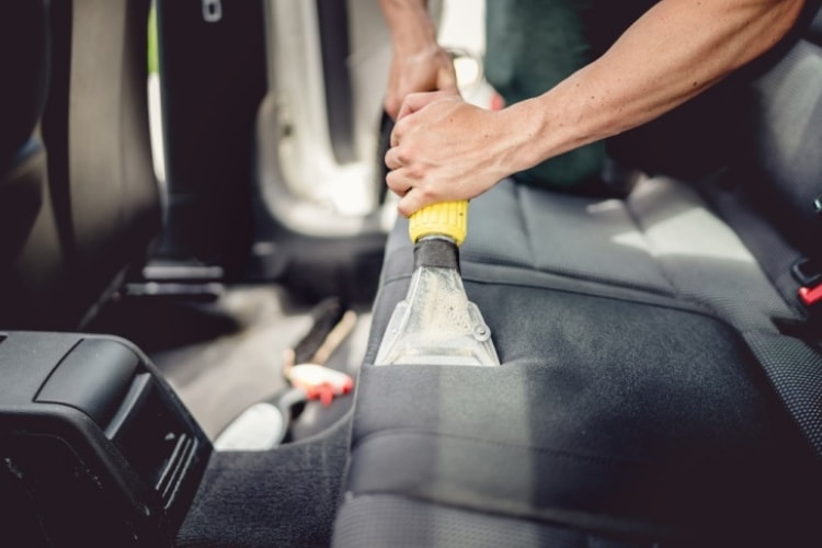 Salt dust often works its way into the cabin, and salt deposits build up on carpeting.