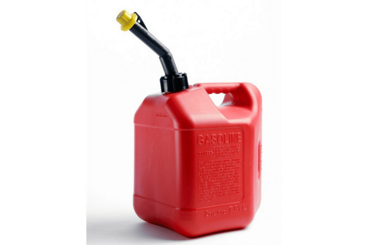 red gasoline container