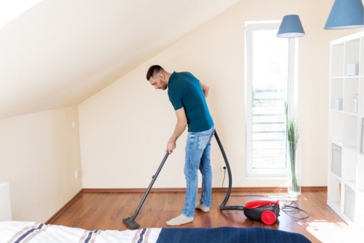 Bedrooms and living areas can look like the easiest rooms to clean - but you still need to pay close attention.