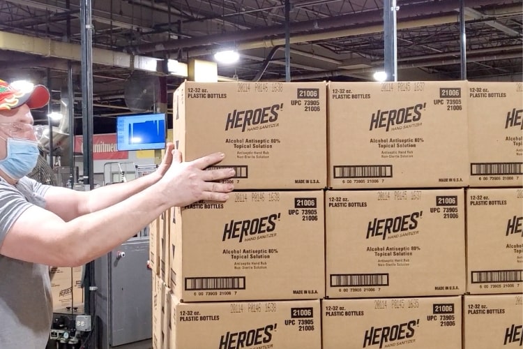 21006-heroes' hand sanitizer stacked cases-min 21006 heroes hand sanitizer stacked cases min