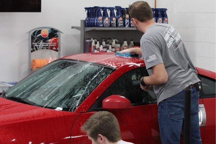 nissan 350z being washed min