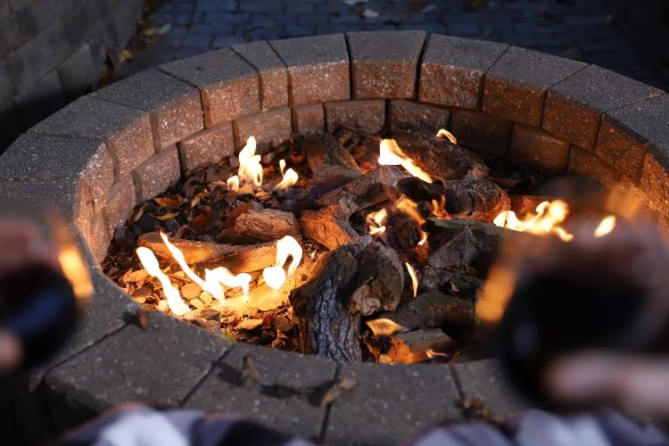 Wine Glasses Cheers Firepit In Focus 3 min