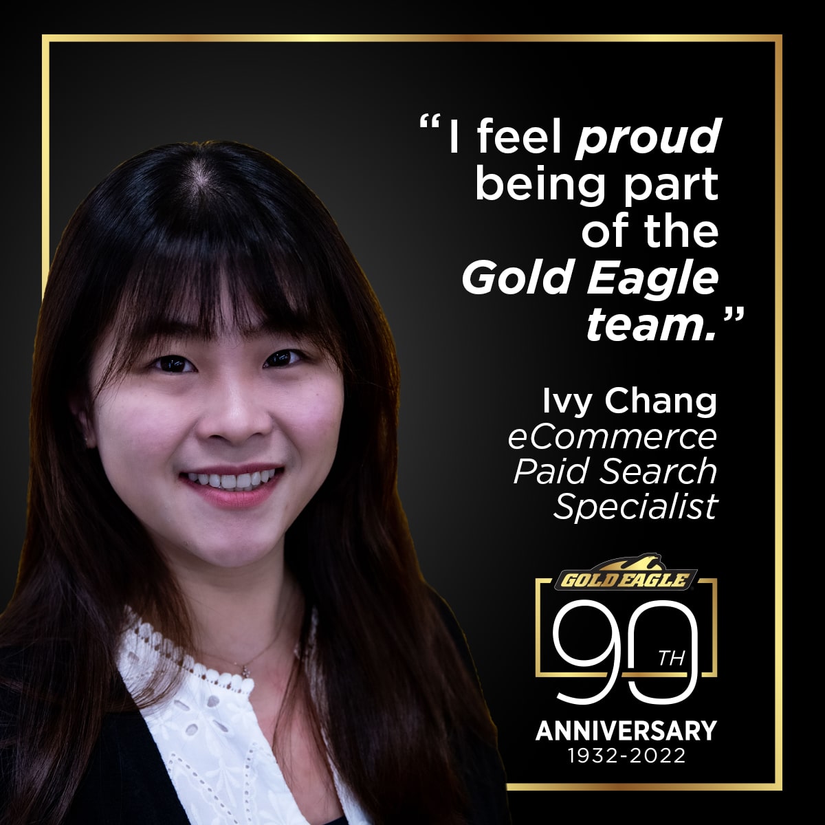 quote graphic box from Gold Eagle eCommerce Support Specialist Ivy Chang