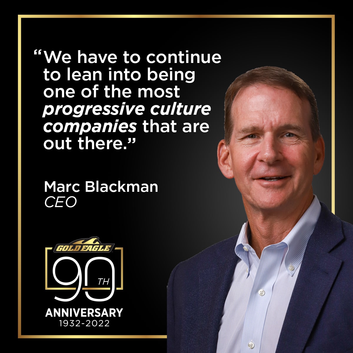 quote graphic box from Gold Eagle CEO Marc Blackman