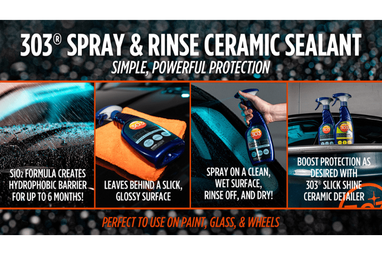303 spray and rinse ceramic sealant infographic