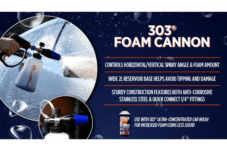 303 Foam Cannon infographic describing product benefits