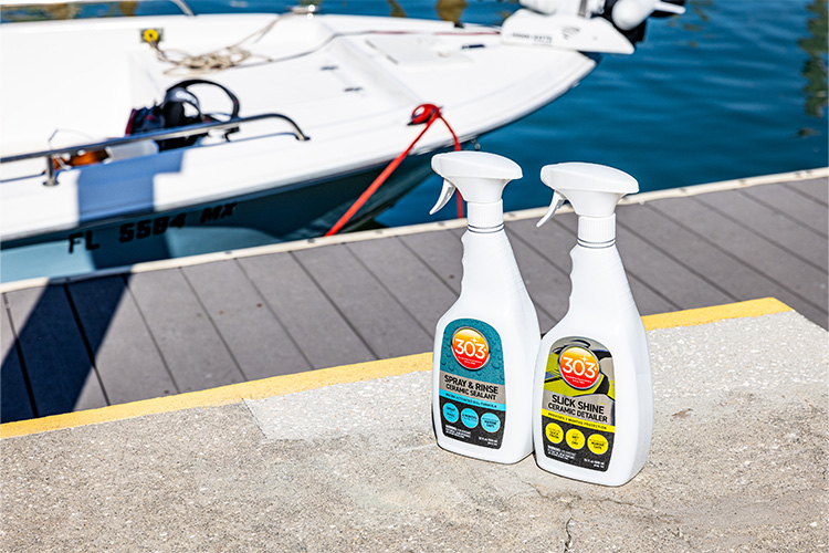 30236-303 graphene nano spray coating application-min 303 Marine Ceramic Sprays Lifestyle Concrete Dock Boat Pelican 5 750x500