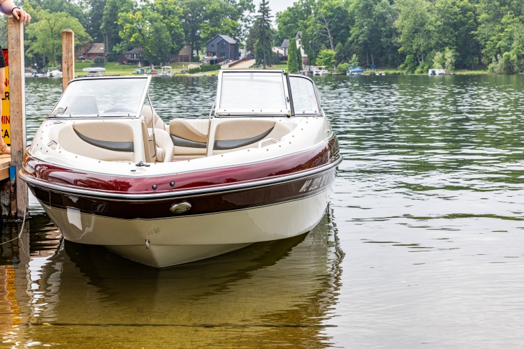 Marine Lifestyle Glastron Boat Tied Up Dock 2
