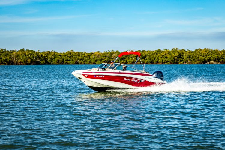 Marine Lifestyle Red Crownline Speeding By FL 3