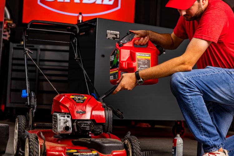 OPE Lifestyle Adding Fresh Gas Fuel to Mower 14