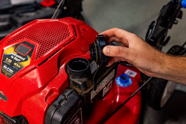 OPE Lifestyle Checking Mower Gas Level 2